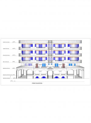 Apartment Buildings 1  up to 8 Levels_Front Elevation. dwg
