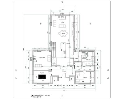 Australian Style House Architectural Design Ground Floor Plan .dwg 