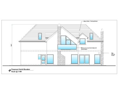 Australian Style House Architectural Design North Elevation .dwg 