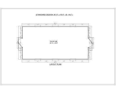 B-HUT complete wood frame Design with Footing Details_Layout Plan .dwg