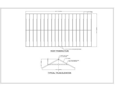 Diseño de marco de madera completo B-HUT con detalles de zapata_Plan de armazón de techo .dwg