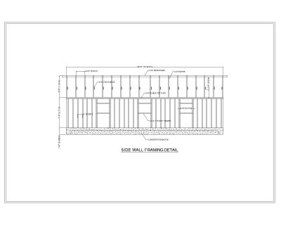 B-HUT complete wood frame Design with Footing Details_Side Wall Framing Detail .dwg