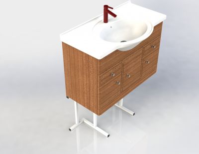 Badezimmer Waschbecken sldprt Modell