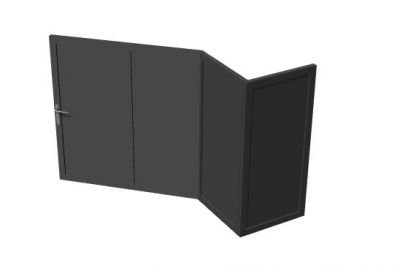 two way bifold door design 3d model .3dm format