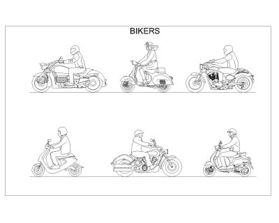 Bikers / Riders Symbols .dwg