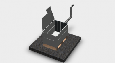 Modelo mecânico da máquina de formação de tijolo
