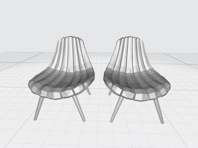 Мебель Brigitte Navy Lounge Chair (3ds Max 2019)