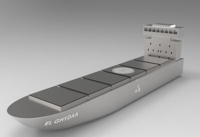 Modelo de buque granelero en sldprt