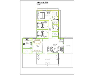 Options de plan d'étage de cabine-A .dwg