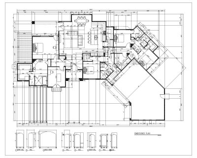 Le bâtiment de la CMU détaille un meilleur plan de conception_Dimension de l'architecture .dwg