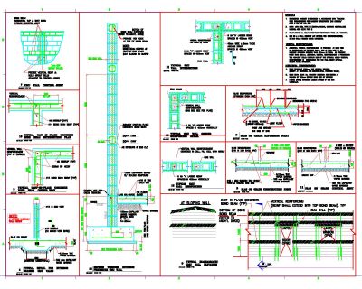 Detalhes de construção CMU de uma arquitetura Best Design_Wall Structure Detail .dwg