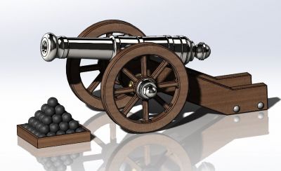 Modelo de cañón sldprt