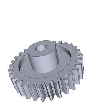 Moulded Spur Gears, module 2, 12 teeth solidworks file