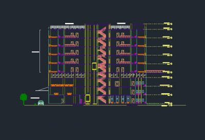 Hotel building section dwg