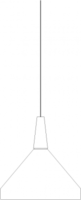 Ceiling Lamp with Concrete Sidings Front Elevation dwg Drawing