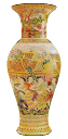 Chinesische Keramik goldene Mustervase skp
