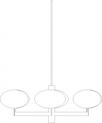 Circular Shape Light Bulb with Aluminum Frame Handle Left Side Elevation dwg Drawing