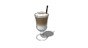 Caffè con latte e cocco tritato skp