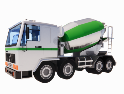 Concrete mixer truck( Volvo truck) revit model