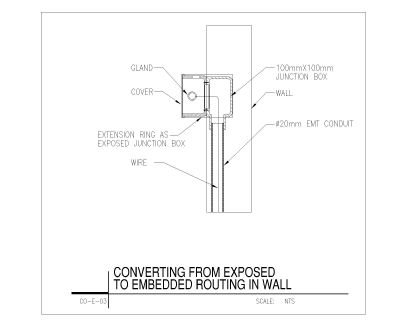 Converting from Exposed to Embedded Routing in Wall .dwg