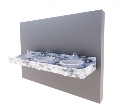 Counter Top wỉth Sinks revit model