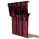 Dark pink 2 tier curtains(189) skp