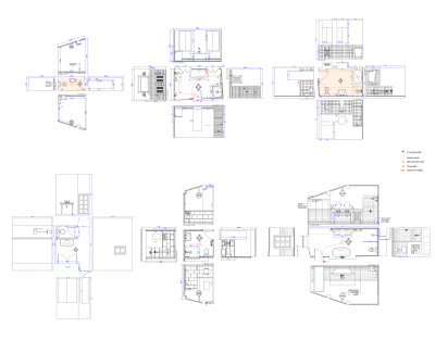 Casa de banho detalhada projeta coleção CAD