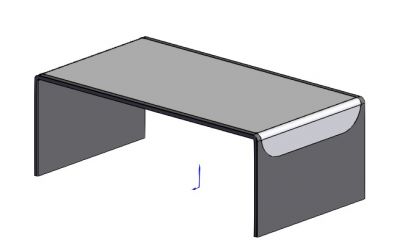Modern dining Table Solidworks model