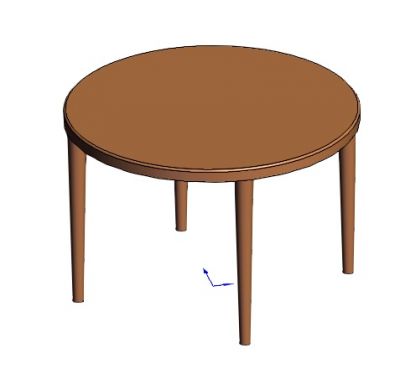 Round dining Table Solidworks model