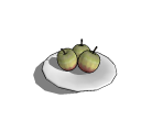 Plato con 3 manzanas skp