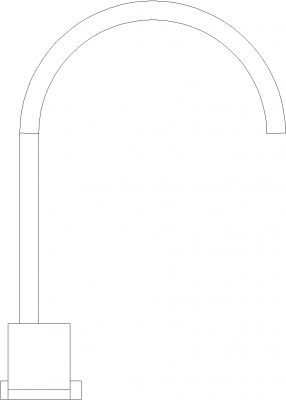 Double Handle Faucet Left Side Elevation dwg Drawing