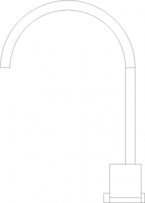Double Handle Faucet Right Side Elevation dwg Drawing