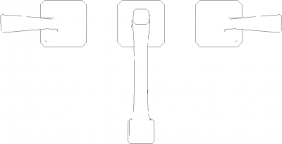 Double Handle Lavatory Faucet Plan dwg Drawing