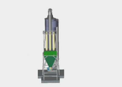 Dust collector aspiration system model dwg