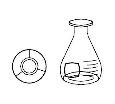 Erlenmeyer Plastic Top & Front View