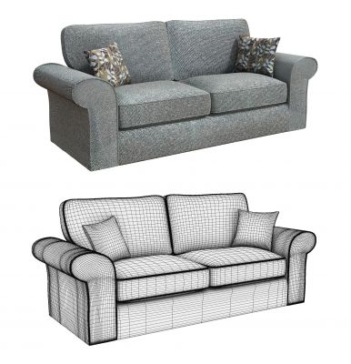 3DS Max Stoff Sofa Modell