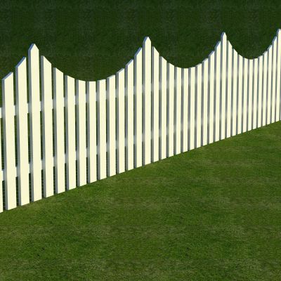 Wooden Fence Wave shape sldprt model