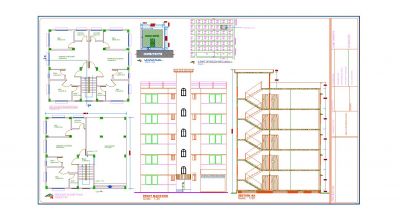 Five Stored Residential Rajuk approval sheet dwg. 