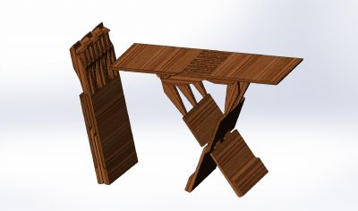 Foldable bench solidworks Model