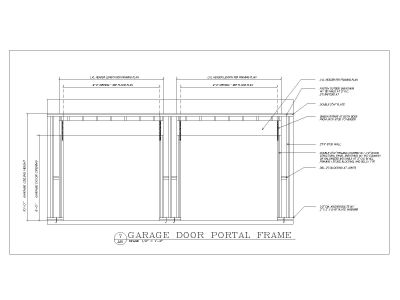 Garage Door Portal Frame Details .dwg