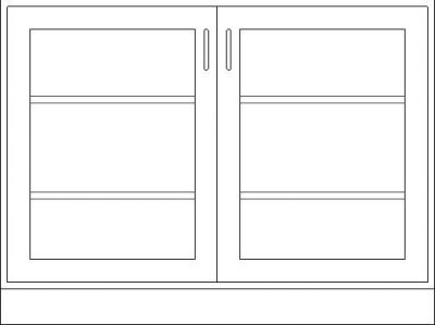 Cabinet With Glass Door Revit Family 