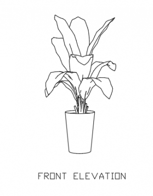 Green Plant for Balcony 10 dwg Drawing