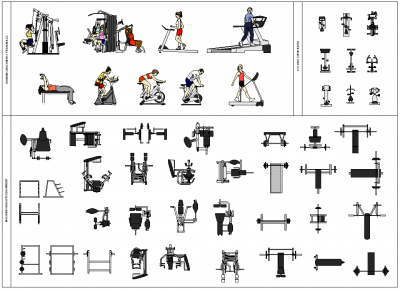 Gym Equipment colour collection small1