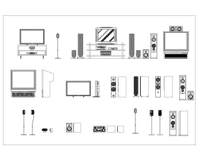 Home Theater System with Loud Speakers_2 .dwg