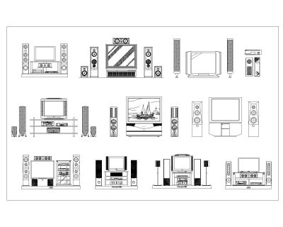 Home Theater System with Loud Speakers_3 .dwg