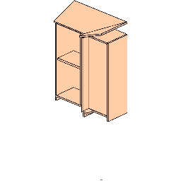 HamiltonSorter_Modular Casework Wall Cabinet Open_w_1_Door Revit