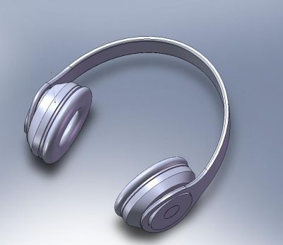 Modelo de fones de ouvido em solidworks