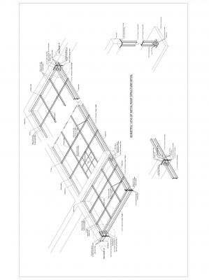 Isometric View of Steel Roof Structure .dwg