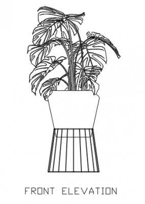 Indoor Plants for Living Room 30 dwg Drawing
