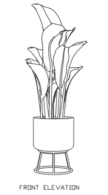 Indoor Plants for Living Room 4 dwg Drawing